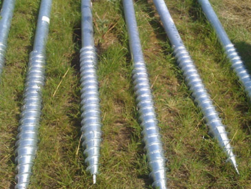 Ground screws are supplied in 3 sizes